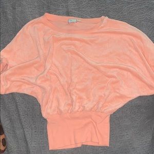 Anthropology Coral Terry Cloth Top